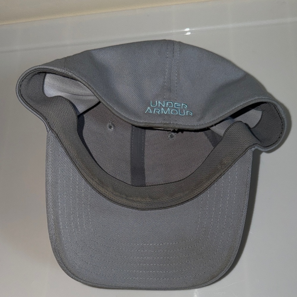 Under Armour Blue Logo Gray Hat View 2